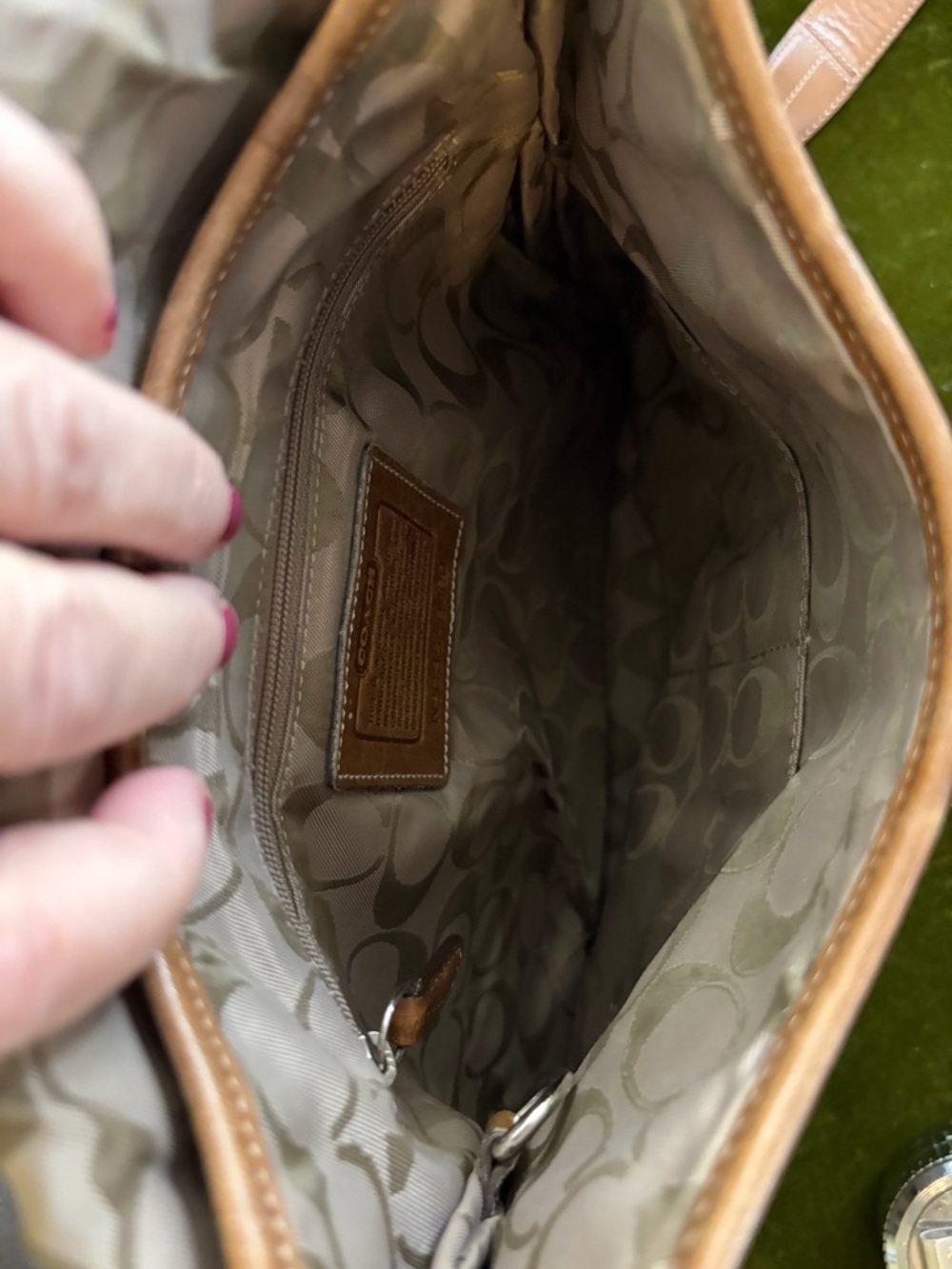 Coach Tan Leather Buckle Crossbody Bag - Picture 12 of 14